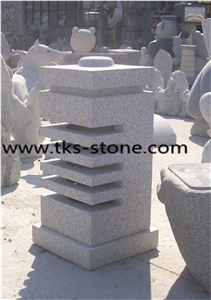 Lanterns&Lamps,Grey Granite Lanterns,European Style Garden Lanterns,Garden Lamps, Sculpture Grey Granite Garden Lanterns