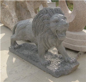 Lions,Stone Lion Sculpture & Statue,Grey Granite Animal Sculptures,Lion Caving,Western Statues, Landscape Sculptures