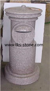 Mailboxes,Lettter Boxes,Granite Maiboxes,Stone Carving Mailbox,Postbox, Sculpture Yellow Granite Lettter Boxes