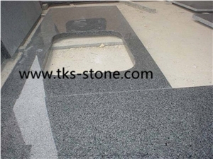 Polished G654 Granite,Padang Dark,Sesame Black,China Impala,Impala Black,China Dark Grey Granite Kitchen Countertops,Kitchen Bar Top,Kitchen Worktops