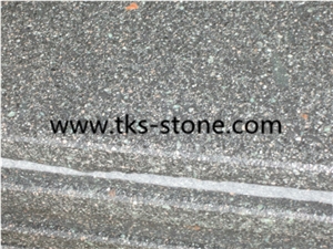 Polished Green Porphyry Granite Stairs with Polished Edge,Porphyry Green Stairs & Steps with One Long Edge Polished and Bevelled,Pearl Green Stair Riser
