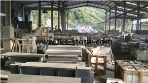 Polished Green Porphyry Granite Stairs with Polished Edge,Porphyry Green Stairs & Steps with One Long Edge Polished and Bevelled,Pearl Green Stair Riser