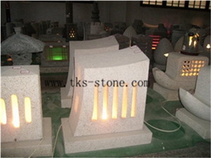 Red Granite Lanterns,Lamps Caving,Lantern Sculptures,Garden Lanterns&Lamps,Japanese Lanterns,Exterior Lamps