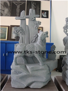 Sculpture & Statue,Grey Granite Animal Sculptures,Animal Caving,Garden Sculptures,Landscape Sculpture