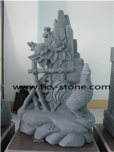 Sculpture & Statue,Grey Granite Animal Sculptures,Animal Caving,Garden Sculptures,Landscape Sculpture