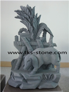 Sculpture & Statue,Grey Granite Animal Sculptures,Animal Caving,Garden Sculptures,Landscape Sculptures
