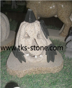 Sculptured Granite Pumpkin Lanterns ,Beige Granite Pumpkin Lanterns,Stone Pumpkin Mailbox,Lamps,Lanterns,Garden Lanterns