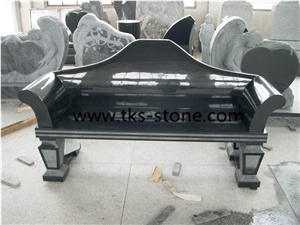 Shanxi Black Granite Bench & Chairs,Garden Bench,Outdoor Bench,Chairs,Granite Bench