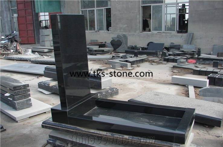 Shanxi Black Granite Monument & Tombstone,Tombstone Design,Jewish Style Monument & Tombstone,Western Style Monuments