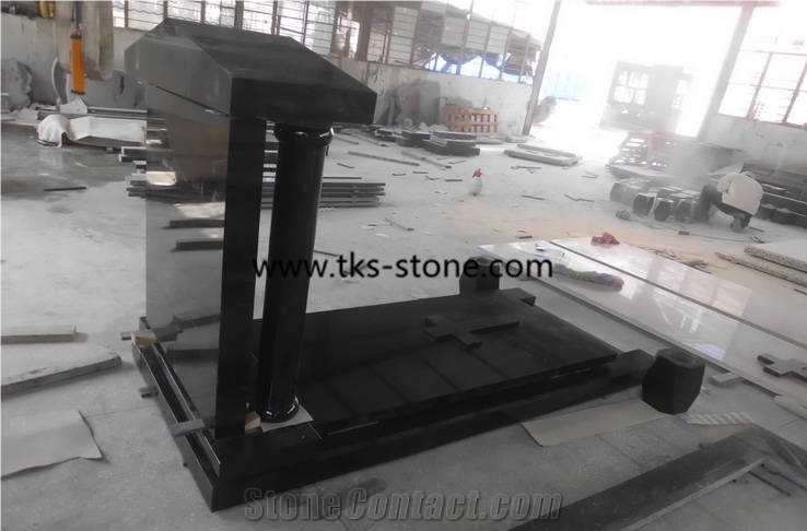 Shanxi Black Granite Monument & Tombstone,Tombstone Design,Jewish Style Monument & Tombstone,Western Style Monuments