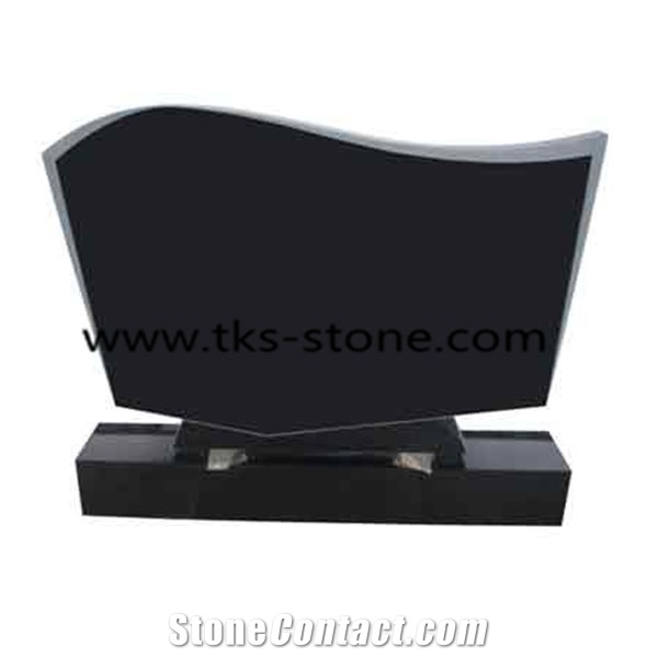 Shanxi Black Granite Tombstones, Cross Tombstones,Carving Headstones, Jewish Style Tombstones