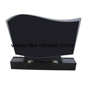 Shanxi Black Granite Tombstones, Cross Tombstones,Carving Headstones, Jewish Style Tombstones