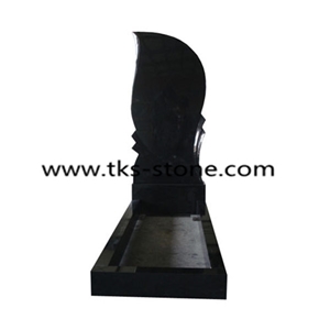 Shanxi Black Granite Tombstones, Cross Tombstones,Carving Headstones, Jewish Style Tombstones
