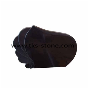 Shanxi Black Granite Tombstones, Cross Tombstones,Carving Headstones, Jewish Style Tombstones