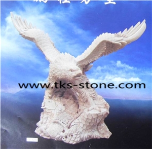 Spread Your Wings and the Eagle,Stone Eagle Caving,Eagle Sculpture & Statue,Grey Granite Animal Sculptures,