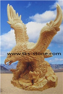 Spread Your Wings and the Eagle,Stone Eagle Caving,Eagle Sculpture & Statue,Grey Granite Animal Sculptures,