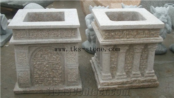 Square,Garden,Villa Flower Pots,Sculpture Square Exterior Planters