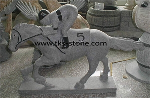 Stone Horse Caving,Horse Sculpture & Statue,Grey Granite Animal Sculptures,Landscape Sculptures,Statures
