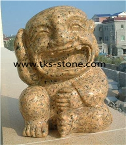 Stone Human Caving,Yellow Granite Human Sculptures,Religious Sculpture & Statue,Sculpture Ideas,Statures