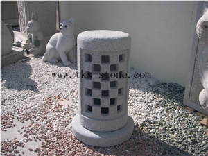 Stone Lamps Caving,Grey Granite Garden Lanterns&Lamps,Japanese Lanterns,Chinese Granite Lanterns