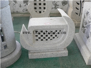 Stone Lanterns Caving,Grey Granite Garden Lanterns,Japanese Lamps,Lamps Sculptures