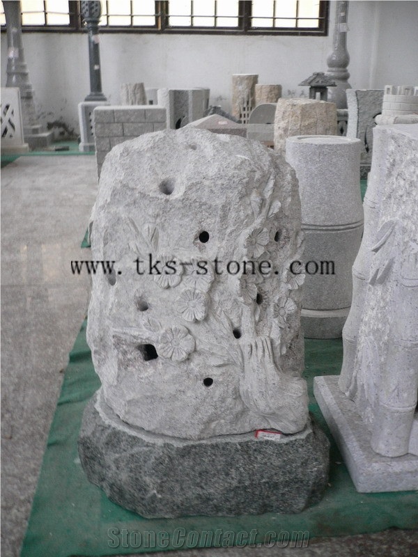 Stone Lanterns Caving,Lamp Sculptures,Grey Granite Lanterns&Lamps,Garden Lanterns,Exterior Lamps