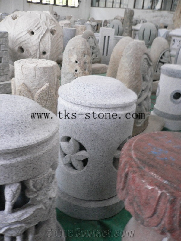Stone Lanterns Caving,Lamp Sculptures,Grey Granite Lanterns&Lamps,Garden Lanterns,Exterior Lamps