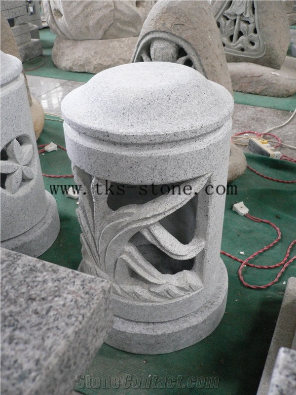 Stone Lanterns Caving,Lamp Sculptures,Grey Granite Lanterns&Lamps,Garden Lanterns,Exterior Lamps