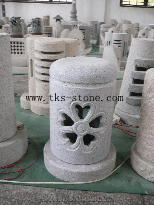 Stone Lanterns Caving,Lamp Sculptures,Grey Granite Lanterns&Lamps,Garden Lanterns,Exterior Lamps
