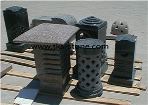 Stone Lanterns Caving,Lamps Sculptures,Grey Granite Garden Lanterns&Lamps,Exterior Lanterns