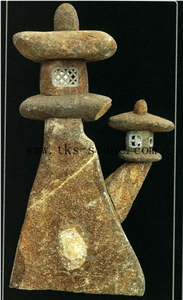 Stone Lanterns Caving,Lanterns Sculptures,Brown Granite Garden Lanterns&Lamps,Japanese Lanterns,Exterior Lamps,Chinese Granite Lanterns