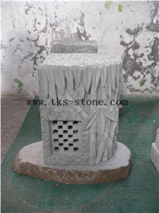 Stone Lanterns Caving,Lanterns Sculptures,Grey Granite Garden Lamps,Exterior Lamps,Japanese Lanterns