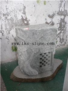 Stone Lanterns Caving,Lanterns Sculptures,Grey Granite Garden Lamps,Exterior Lamps,Japanese Lanterns