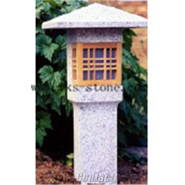 Stone Lanterns Caving,Lanterns Sculptures,Grey Granite Garden Lanterns&Lamps,Japanese Lanterns,Exterior Lamps