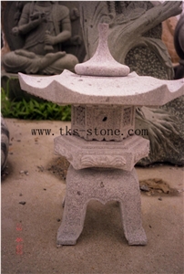 Stone Lanterns Caving,Lanterns Sculptures,Grey Granite Garden Lanterns&Lamps,Japanese Lanterns,Exterior Lamps