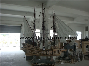 Stone Ship Sculptures,Caving Ship,Art Works,Carving Art Works,Stone Art,Creative Stones,Art Design, Sculpture Granite Carving Art Works