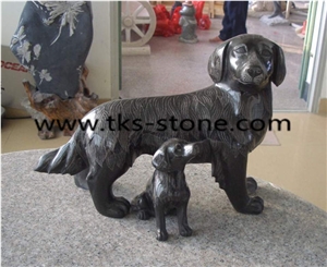 Tiger Sculptures & Statues, Yellow Granite Animal Statues, Garden Sculptures, Tiger Caving Sculptures