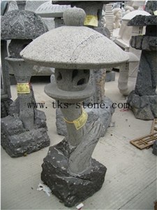 Travertine Black Garden Exterior Lamps