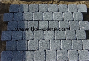 Tumbled/Antique Cube/Cobble Stone, Grey Granite G603 Paving Stone Cobble Setts Courtyard/Driveway Paving Stone, Classic Grey Granite Driveway Paving Stone