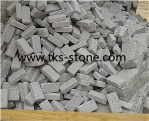 Tumbled/Antique Cube/Cobble Stone, Grey Granite G603 Paving Stone Cobble Setts Courtyard/Driveway Paving Stone, Classic Grey Granite Driveway Paving Stone