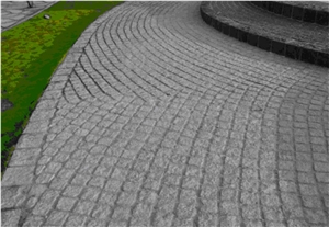 Tumbled Grey Granite ,Tumble Cobble Stone,Grey Paving Stone Cobble Stone,G603 G341 Cubestone