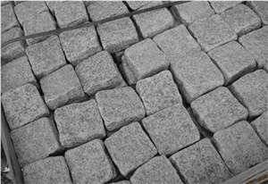 Tumbled Grey Granite ,Tumble Cobble Stone,Grey Paving Stone Cobble Stone,G603 G341 Cubestone