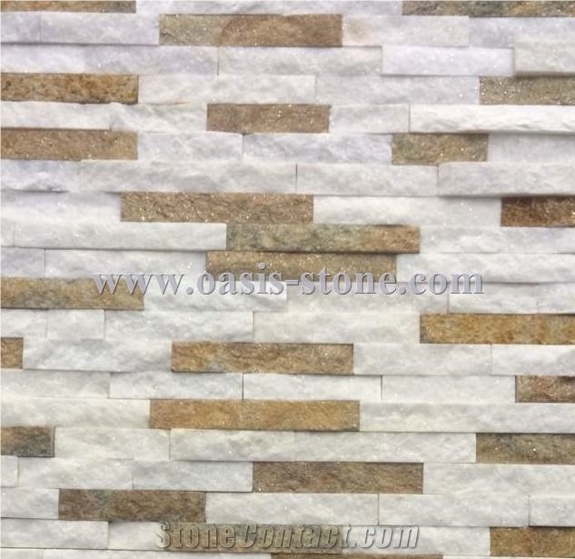 White Granite Cultured Stone, Granite Feature Wall