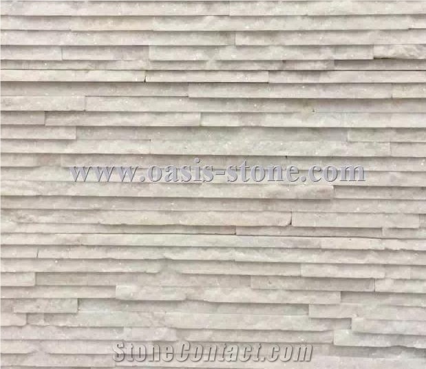 White Granite Cultured Stone, Granite Feature Wall