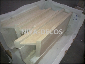 China Beige Limstone Molding & Border Lines,Building Wall Stone