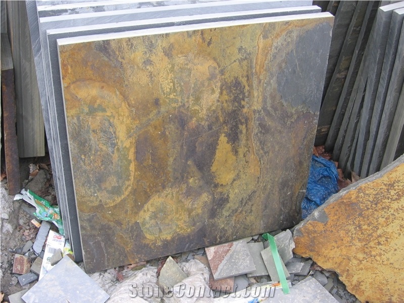 China Multicolor Rust Slate Tiles for French Patio Wall & Flooing Tiles