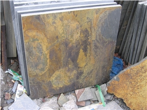 China Multicolor Rust Slate Tiles for French Patio Wall & Flooing Tiles China Multicolor Rust Slate Tiles for French Patio Wall & Flooing Tiles
