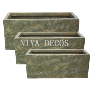 China Rustic Slate Flower Stand,Planters Pot for Garden Decoration,Landscaping Stone