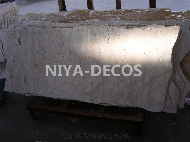 China White Travertine/Bianco Travertino Walling & Flooring Tiles-For Antique Style Building Project