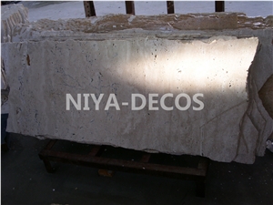 China White Travertine/Bianco Travertino Walling & Flooring Tiles-For Antique Style Building Project